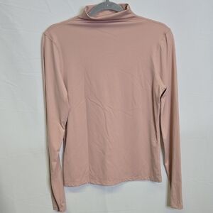 Yogalicious Zenly Evelyn Mock Neck Top, Pink, Womens Size XL